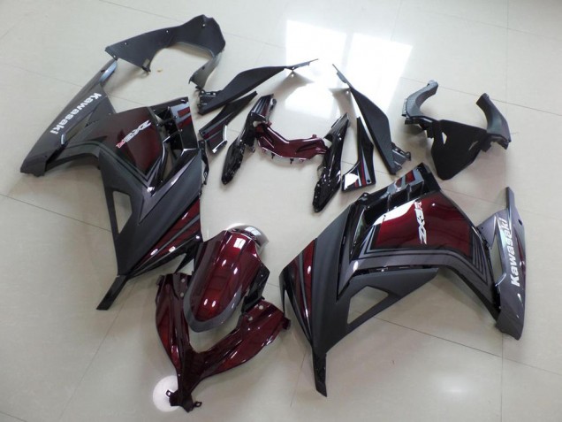 Vermelho Escuro & Cinzento Carenagem ZX 300R 2013-2016 Vermelho Escuro & Cinzento Carenagem ZX 300R 2013-2016