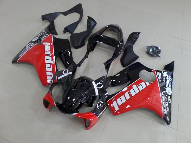 Vermelho Jordan Carenagem CBR 600 F4i 2001-2003 Vermelho Jordan Carenagem CBR 600 F4i 2001-2003