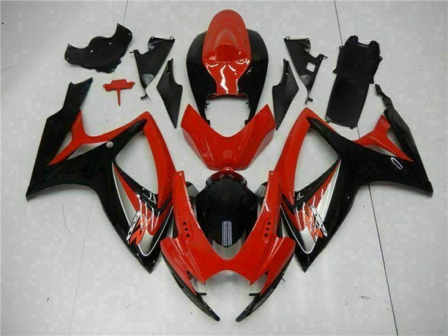 Vermelho Kit Carenagem GSXR 600 / 750 K6 2006-2007 Vermelho Kit Carenagem GSXR 600 / 750 K6 2006-2007