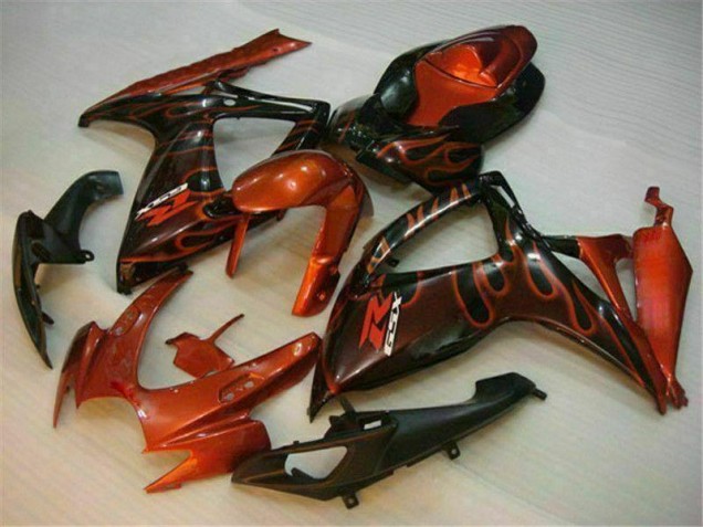 Vermelho Kits Carenagem GSXR 600 / 750 K6 2006-2007 Vermelho Kits Carenagem GSXR 600 / 750 K6 2006-2007