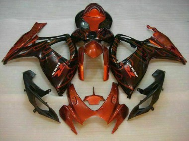 Vermelho Kits Carenagem GSXR 600 / 750 K6 2006-2007