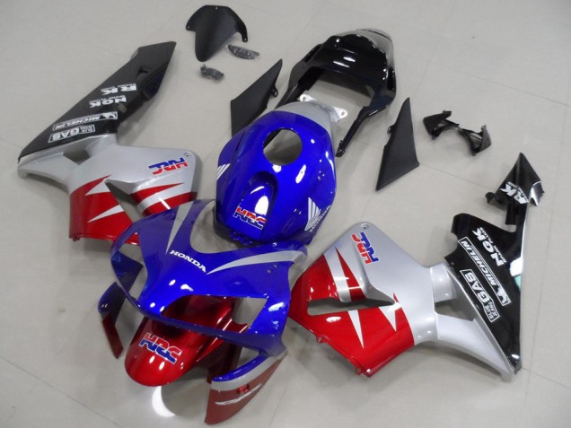 Vermelho Prata Azul Carenagem CBR 600RR 2003-2004 Vermelho Prata Azul Carenagem CBR 600RR 2003-2004