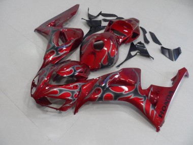 Vermelho Prata Chama Carenagem CBR 1000RR 2006-2007