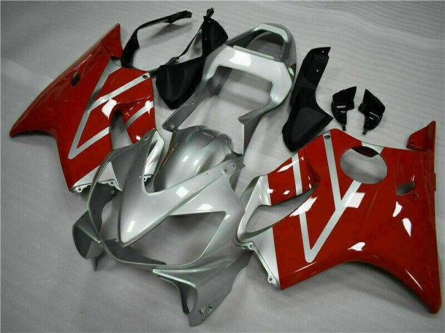 Vermelho Prata Kit Completo Carenagem CBR 600 F4i 2001-2003 Vermelho Prata Kit Completo Carenagem CBR 600 F4i 2001-2003