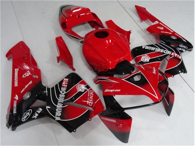Vermelho Preto Abs Kits Carenagem CBR 600RR 2005-2006 Vermelho Preto Abs Kits Carenagem CBR 600RR 2005-2006
