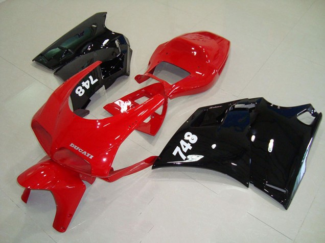 Vermelho Preto Abs Plástico Ducati 748 916 996 996S 1993-2005 Vermelho Preto Abs Plástico Ducati 748 916 996 996S 1993-2005
