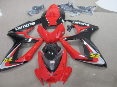 Vermelho Preto Abs Plástico GSXR 600 K6 2006-2007
