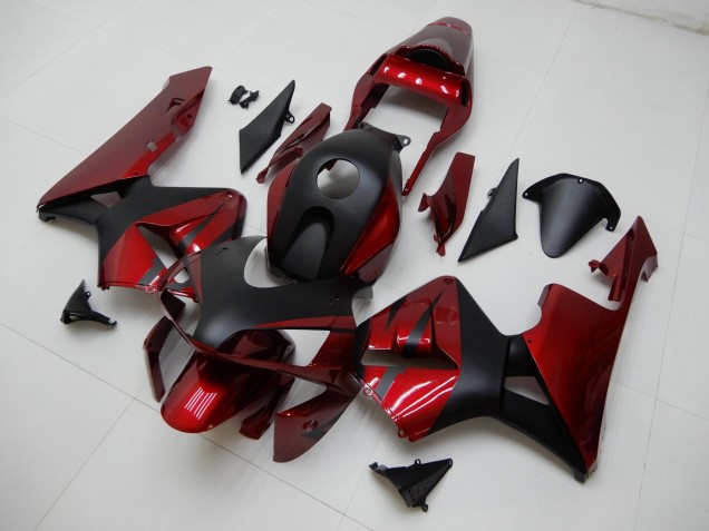 Vermelho Preto Abs Plásticos CBR 600RR 2003-2004 Vermelho Preto Abs Plásticos CBR 600RR 2003-2004