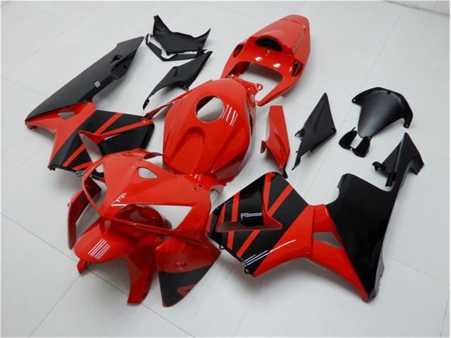 Vermelho Preto Abs Plásticos CBR 600RR 2005-2006 Vermelho Preto Abs Plásticos CBR 600RR 2005-2006