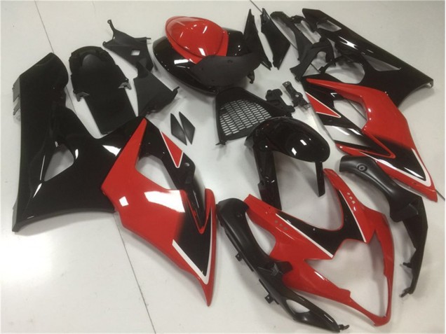 Vermelho Preto Abs Plásticos GSXR 1000 K5 2005-2006 Vermelho Preto Abs Plásticos GSXR 1000 K5 2005-2006