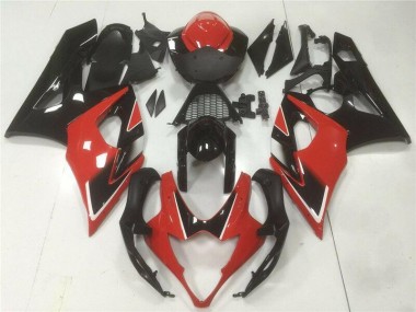 Vermelho Preto Abs Plásticos GSXR 1000 K5 2005-2006