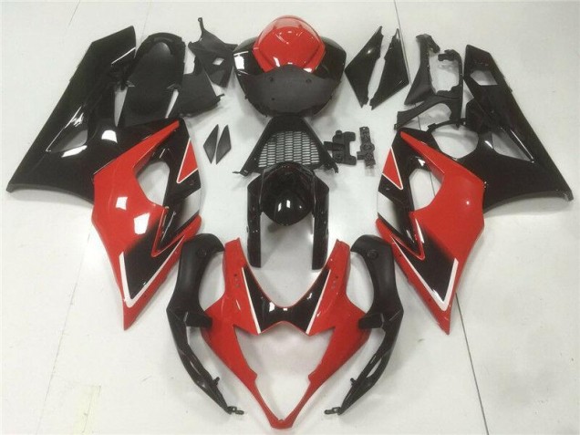 Vermelho Preto Abs Plásticos GSXR 1000 K5 2005-2006 Vermelho Preto Abs Plásticos GSXR 1000 K5 2005-2006