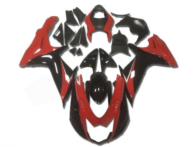 Vermelho Preto Abs Plásticos GSXR 600 / 750 K11 2011-2021 Vermelho Preto Abs Plásticos GSXR 600 / 750 K11 2011-2021