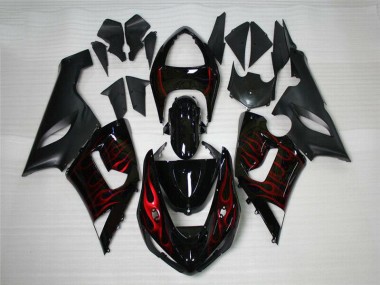 Vermelho Preto Abs Plásticos ZX6R 2005-2006