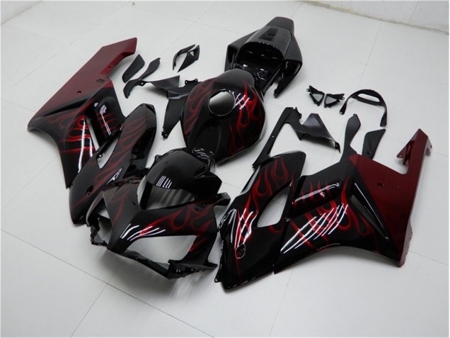 Vermelho Preto Carenagem CBR 1000RR 2004-2005 Vermelho Preto Carenagem CBR 1000RR 2004-2005