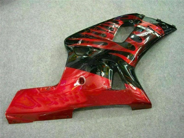 Vermelho Preto Carenagem GSXR 600 / 750 K1 K2 K3 2001-2003 Vermelho Preto Carenagem GSXR 600 / 750 K1 K2 K3 2001-2003