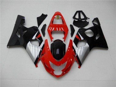 Vermelho Preto Carenagem GSXR 600 / 750 K4 2004-2005