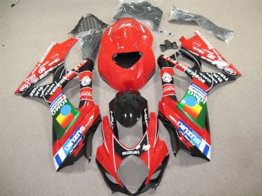 Vermelho Preto Carenagem GSXR 600 K4 2004-2005