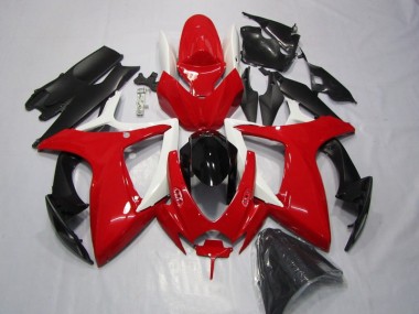 Vermelho Preto Carenagem & Plástico GSXR 600 K6 2006-2007