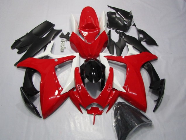 Vermelho Preto Carenagem & Plástico GSXR 600 K6 2006-2007