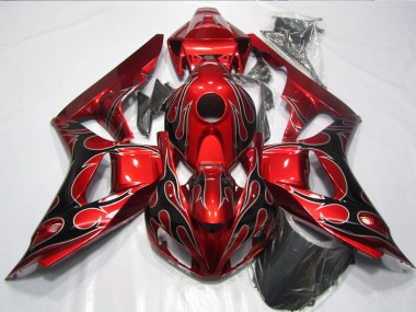 Vermelho Preto Chama Abs Plástico CBR 1000RR 2006-2007