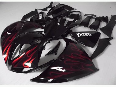 Vermelho Preto Chama Carenagem R1 2012-2014