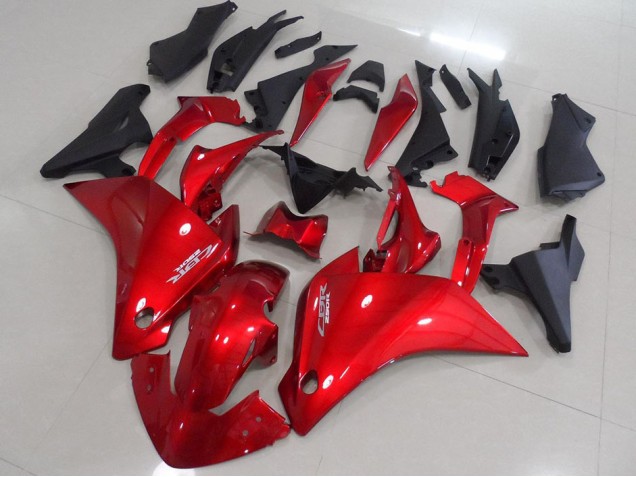 Vermelho Preto Fosco Carenagem CBR 250RR 2011-2013 Vermelho Preto Fosco Carenagem CBR 250RR 2011-2013