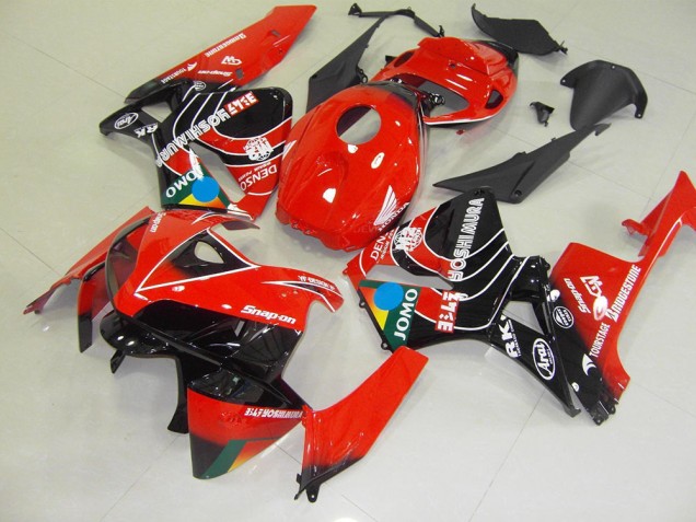 Vermelho Preto Jomo Carenagem CBR 600RR 2005-2006 Vermelho Preto Jomo Carenagem CBR 600RR 2005-2006