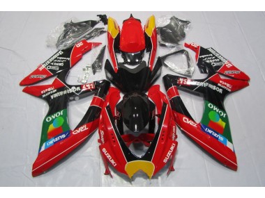 Vermelho Preto Jomo Carenagem GSXR 600 K8 2008-2010
