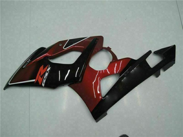 Vermelho Preto Kit Completo Carenagem GSXR 1000 K5 2005-2006 Vermelho Preto Kit Completo Carenagem GSXR 1000 K5 2005-2006