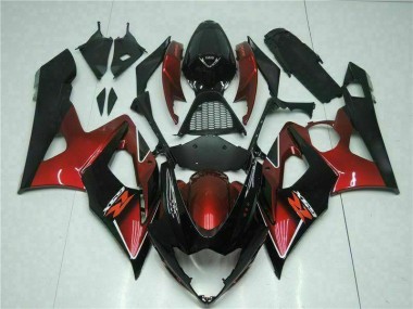 Vermelho Preto Kit Completo Carenagem GSXR 1000 K5 2005-2006