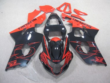 Vermelho Preto Kits Carenagem GSXR 750 K4 2004-2005