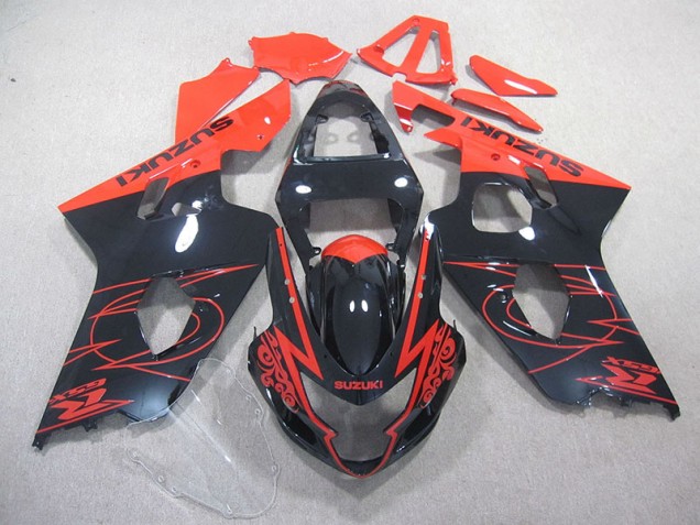 Vermelho Preto Kits Carenagem GSXR 750 K4 2004-2005