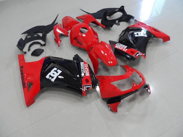 Vermelho Preto Kits Carenagem ZX 250R 2008-2012 Vermelho Preto Kits Carenagem ZX 250R 2008-2012