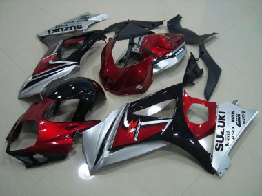 Vermelho Preto Prata Kit Carenagem GSXR 1000 K7 2007-2008