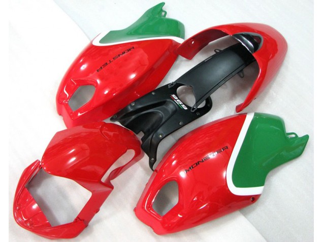 Vermelho Verde Monster Carenagem Ducati Monster 696 2008-2012 Vermelho Verde Monster Carenagem Ducati Monster 696 2008-2012